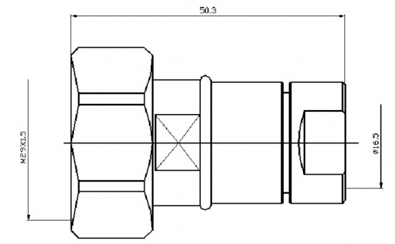 Connector 7/16 M to 1/2 RF Connectors