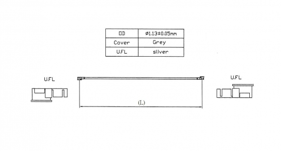 Mini Coaxial cable Assemblies, U.FL Ø1.13 U.FL