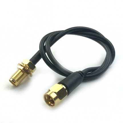 RF Cable Assembly, SMA M ST Plug RG174 700mm SMA F(BH)