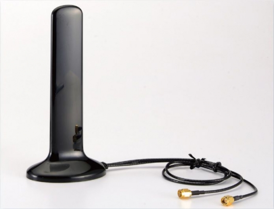 MIMO Magnetic Mount Antenna for LTE, 2.5dBi, SMA M, 2-IN-1