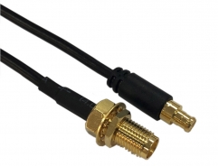 RF Cable Assembly, SMA F(BH) RG174 150mm MCX M