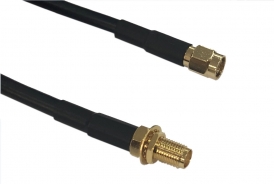 Cable Assembly with RF Connector, SMA M ST Plug RG58 10M SMA F Bulkhead