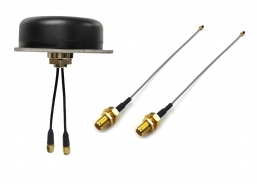Combination Antenna for GPS GLONASS 2G 3G 4G LTE, Mini Coaxial Cables with SMA F Bulkhead